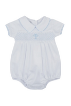 magnolia baby Blessed Smocked Collared Boy Bubble