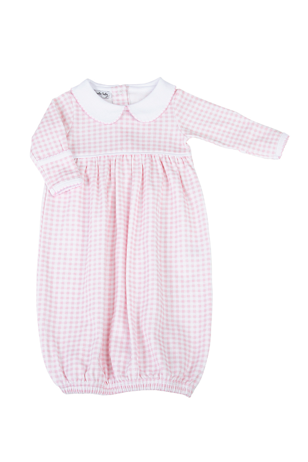 MAGNOLIA BABY MINI CHECKS COLLARED GOWN