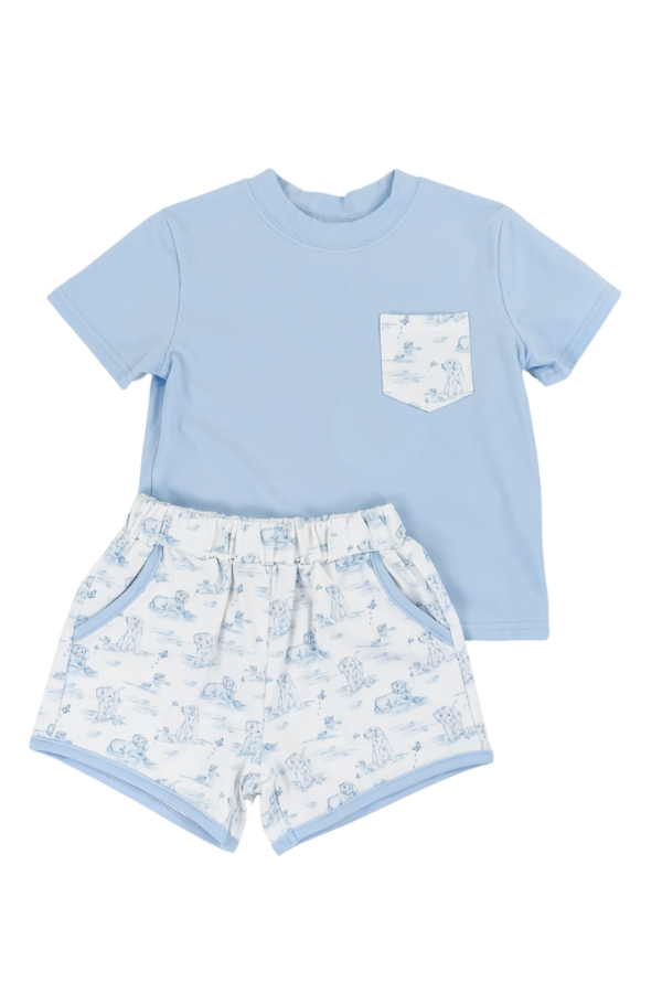 cypress row Snips and Snails Boys Play Pocket Shorts Set