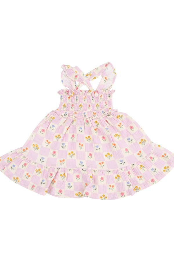 angel dear Ogee Floral Scallop Open Back Top and Bloomers