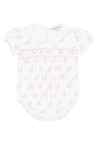 nellapima Pink Rocking Horse Smocked Bubble