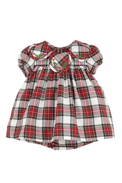 Steward Plaid Petal Print Diaper Set