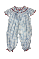 WHIMSY BAY Santa Baby Smocked Romper