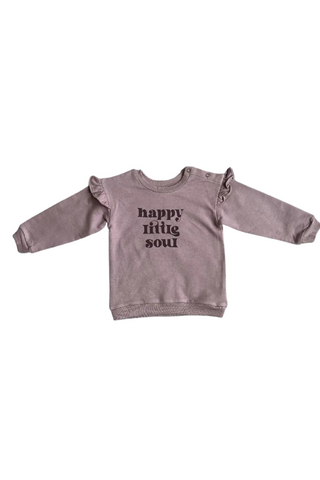 Happy Little Soul Ruffle Sweatshirt