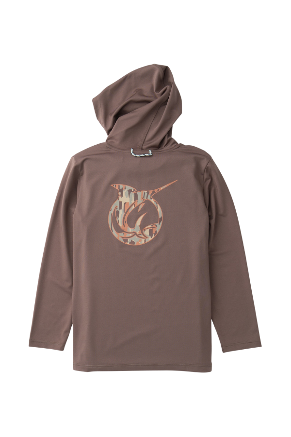 prodoh Boys' Pro Performance Hoodie Tee | Coffee Quartz