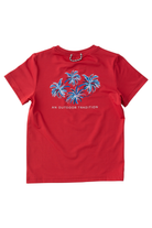 prodoh Pro Performance Short Sleeve Fishing Tee | Watermelon Red 4th of July Fireworks