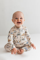 in my jammers Little Excavator Zipper Romper