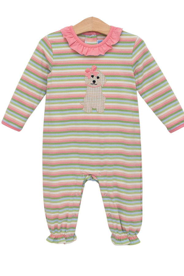 trotter street Puppy Ruffle Romper
