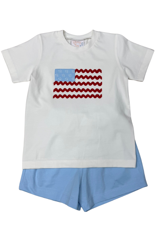 whimsy bay Ric Rac & Stars Short Set