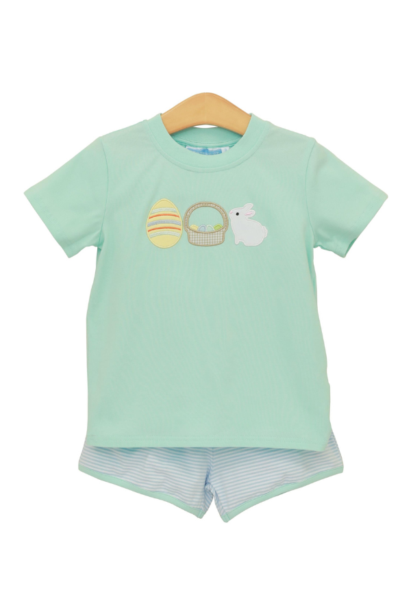 trotter street Bunnies & Baskets Short Set