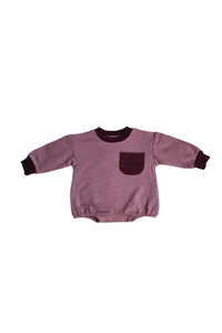 Colorblock Romper | Plum