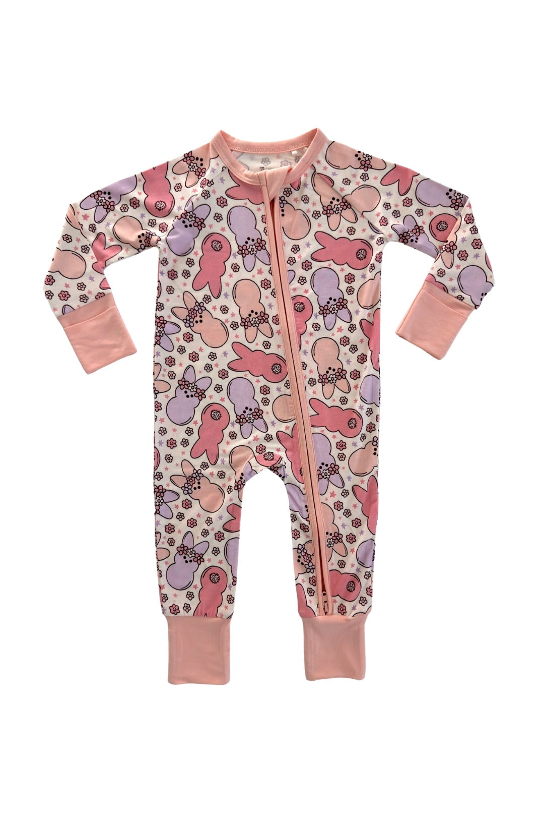 IN MY JAMMERS SNUGGLE BUNNY ZIPPER ROMPER