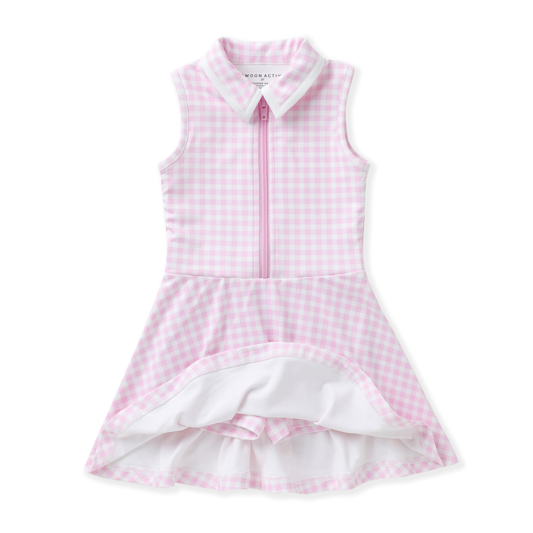 swoon Pink Gingham Tennis Dress