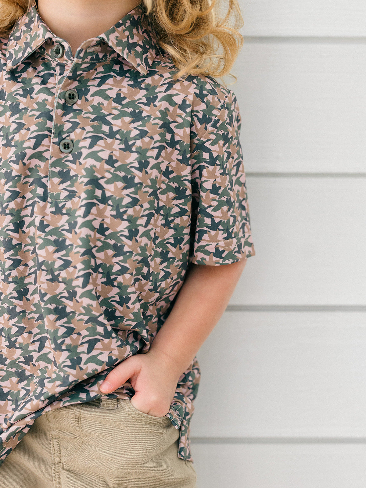 Poppy Kids Camo Duck Boys' Polo