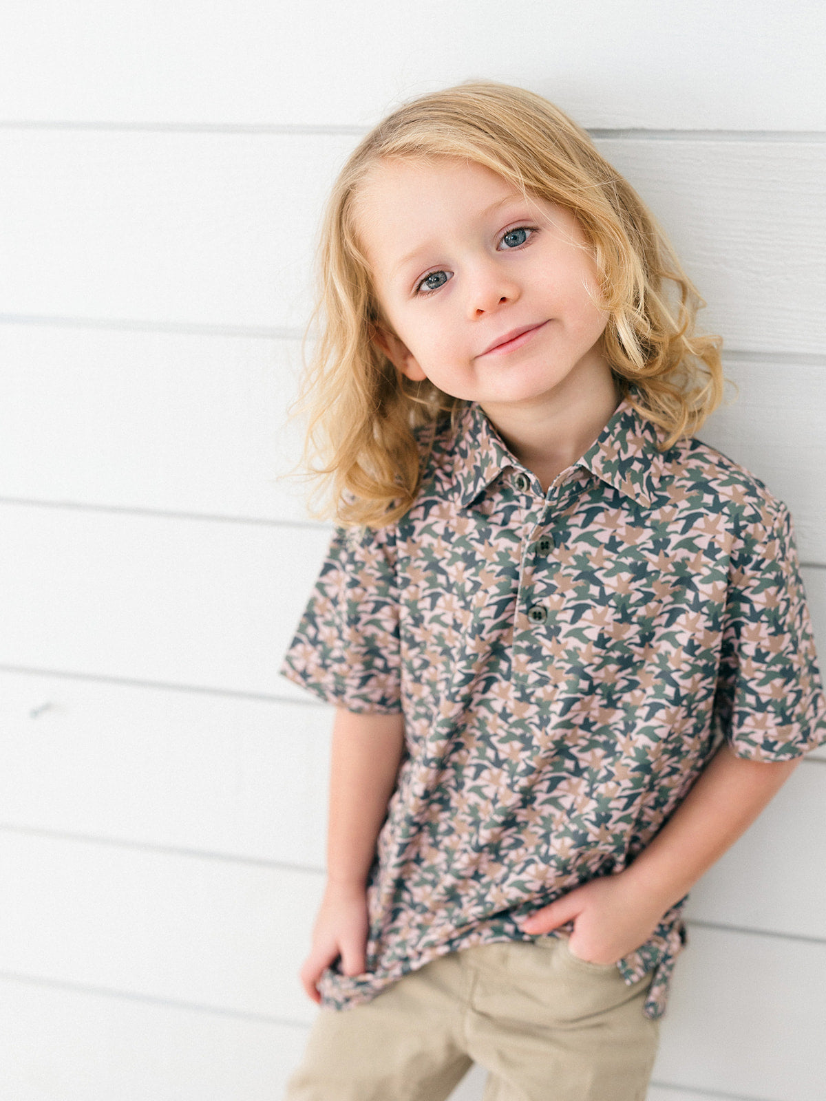 Poppy Kids Camo Duck Boys' Polo