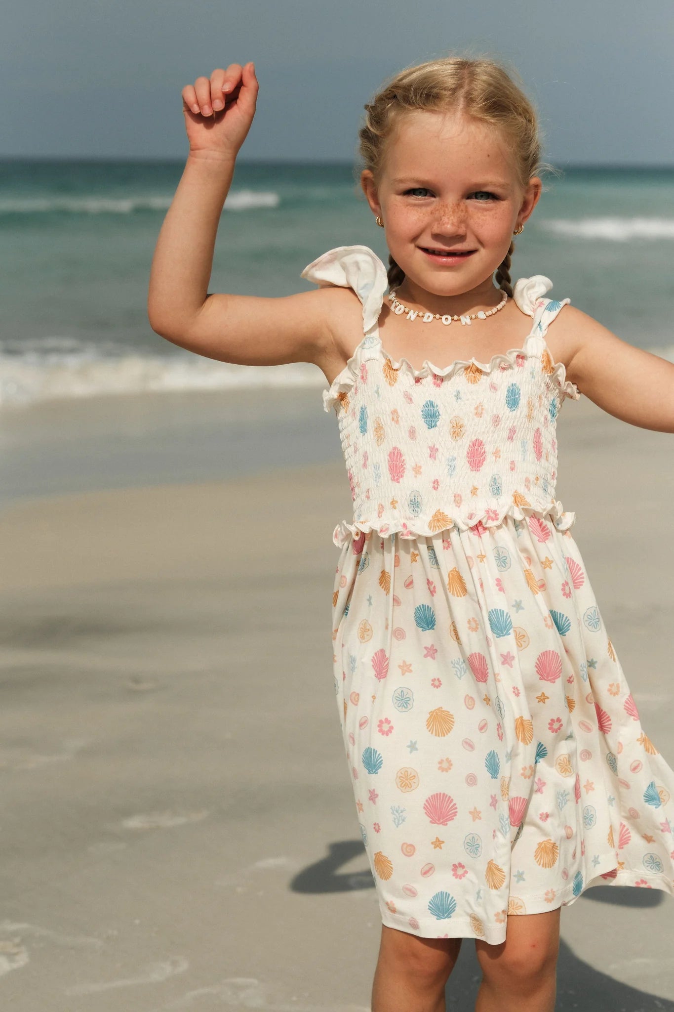 in my jammers Capri Smocked Twirl Dress