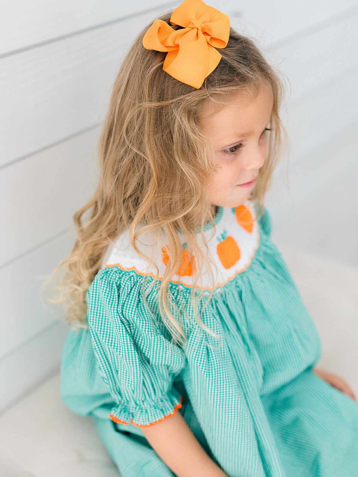 Poppy Kids Green Pumpkin Dress