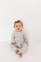 in my jammers Blue Swan Zipper Romper