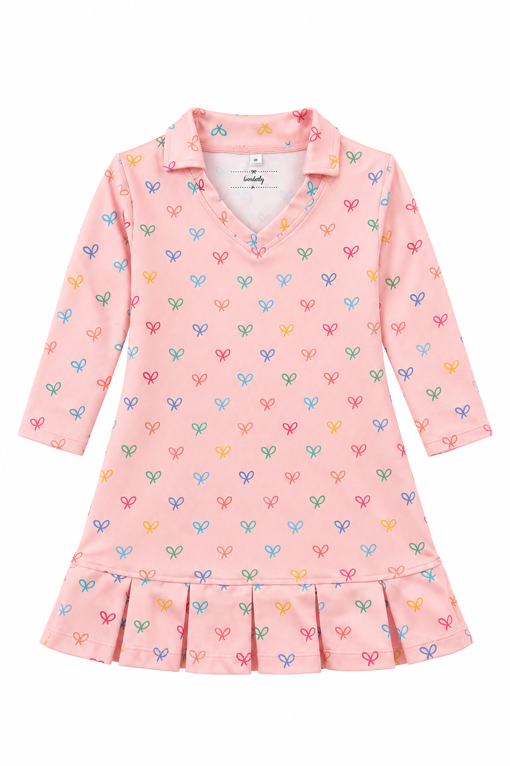 honesty Pleated Multi Bows Dress