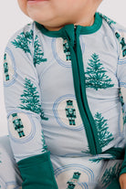 in my jammers Green Nutcracker Zipper Romper
