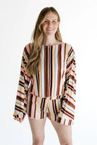 In My Jammers Capri Stripe Women's Relaxed Sleeve Set