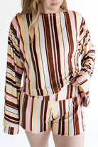 In My Jammers Capri Stripe Women's Relaxed Sleeve Set