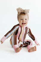 In My Jammers Capri Stripe Zipper Romper