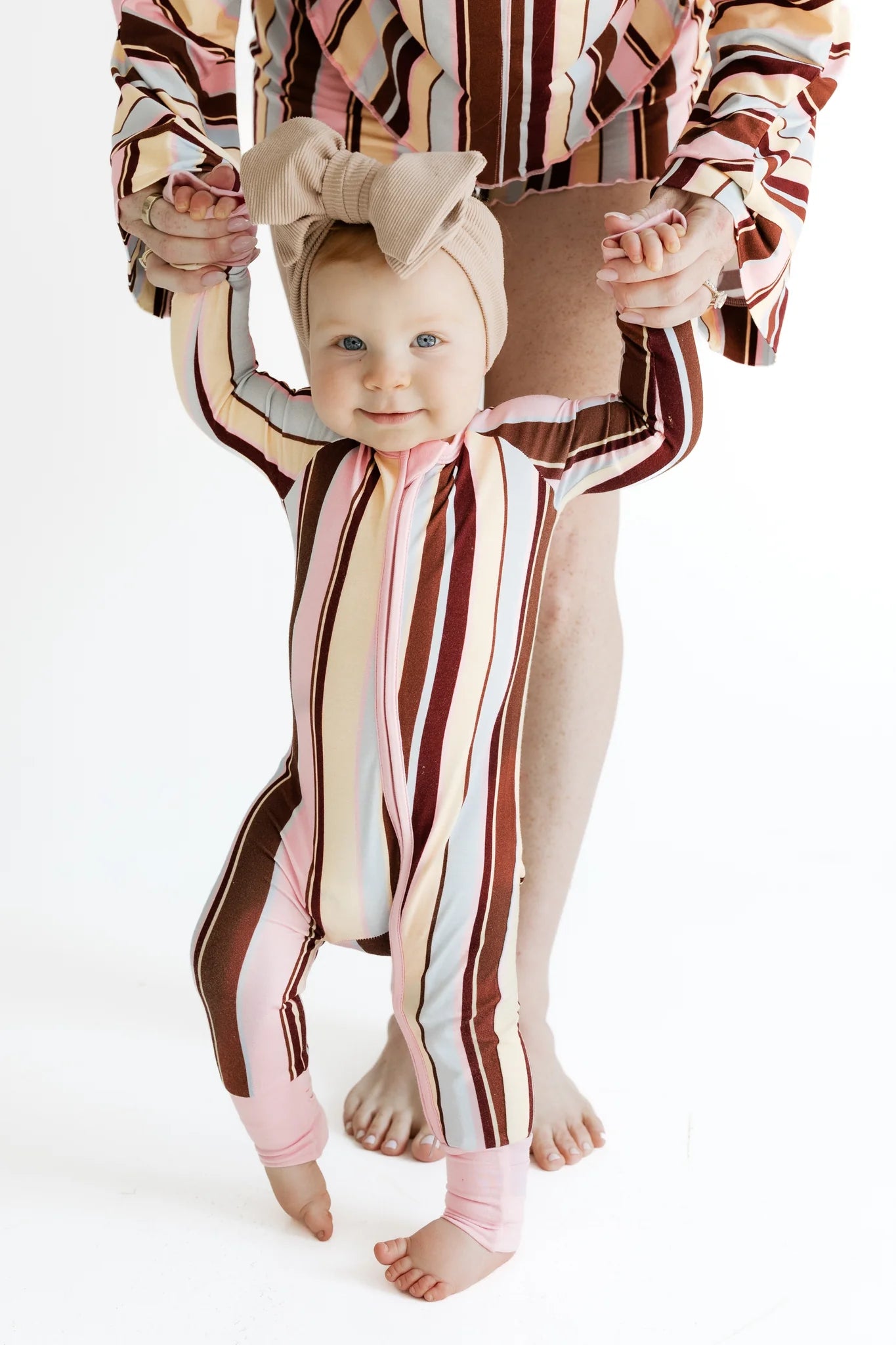 In My Jammers Capri Stripe Zipper Romper