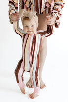 In My Jammers Capri Stripe Zipper Romper