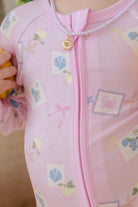 In My Jammers Little Coastal Notes Zipper Romper 
