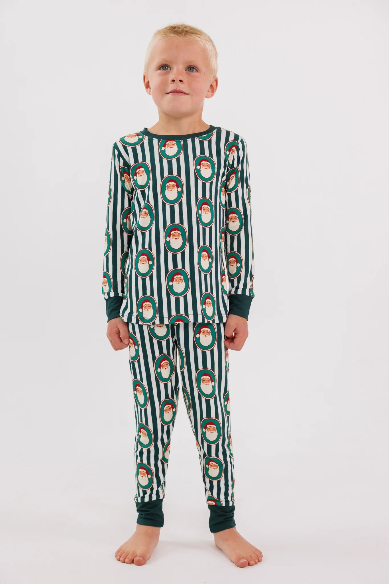 In My Jammers Green Santa Claus Lane Two Piece Set
