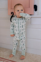 In My Jammers Green Surfs Up Zipper Romper