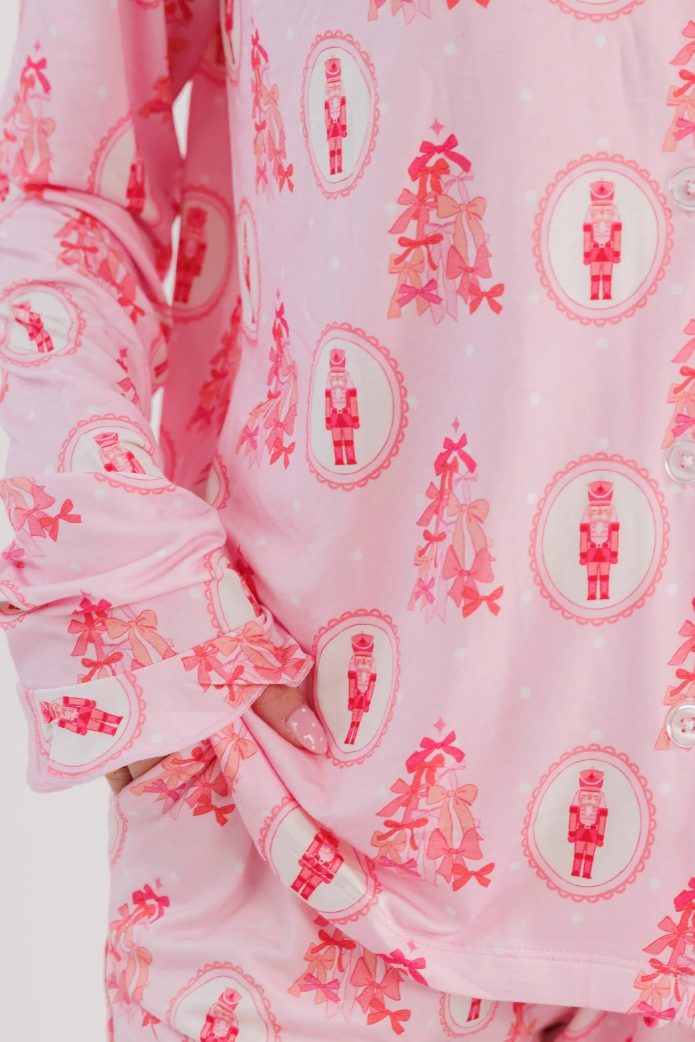 IN MY JAMMERS Wrapped in Bows Women's Long Sleeve Ruffle Set
