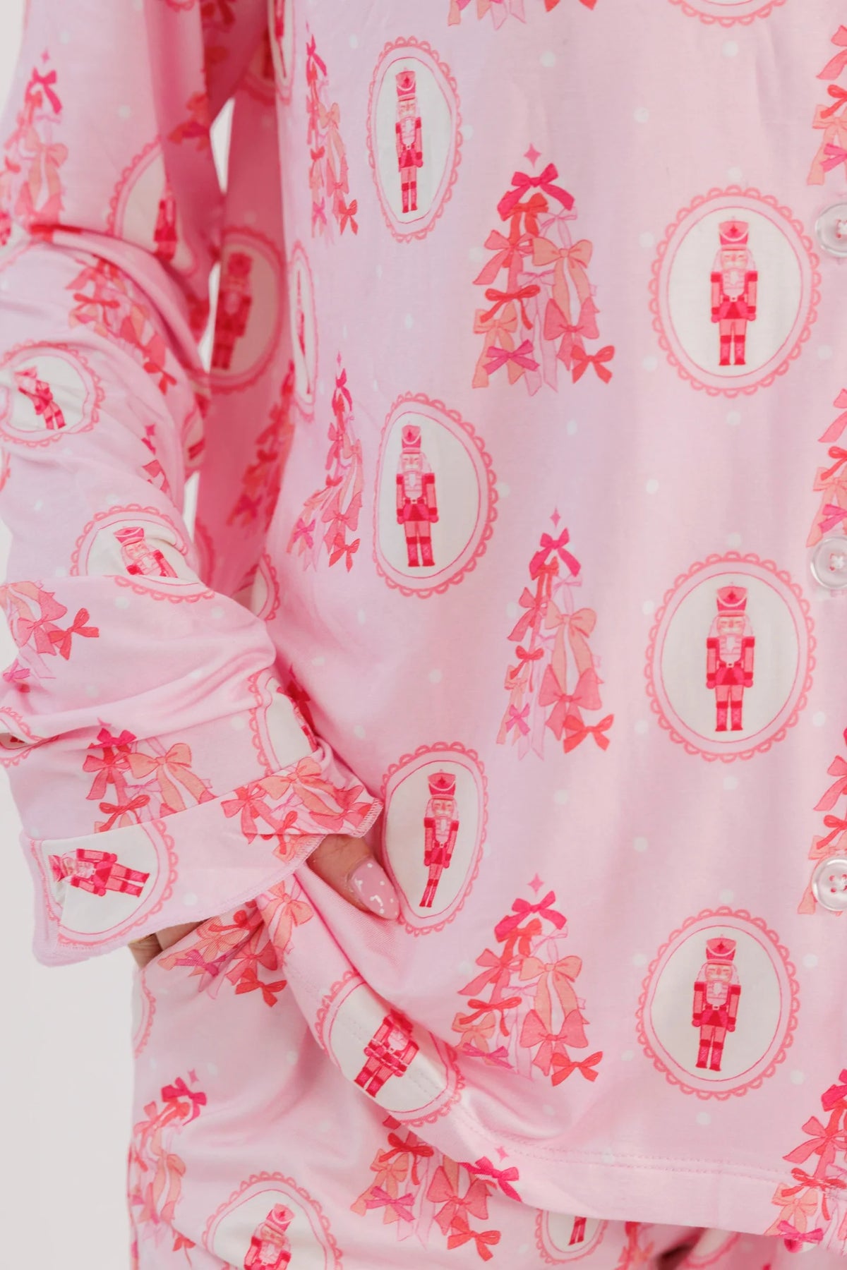 IN MY JAMMERS Wrapped in Bows Women's Long Sleeve Ruffle Set
