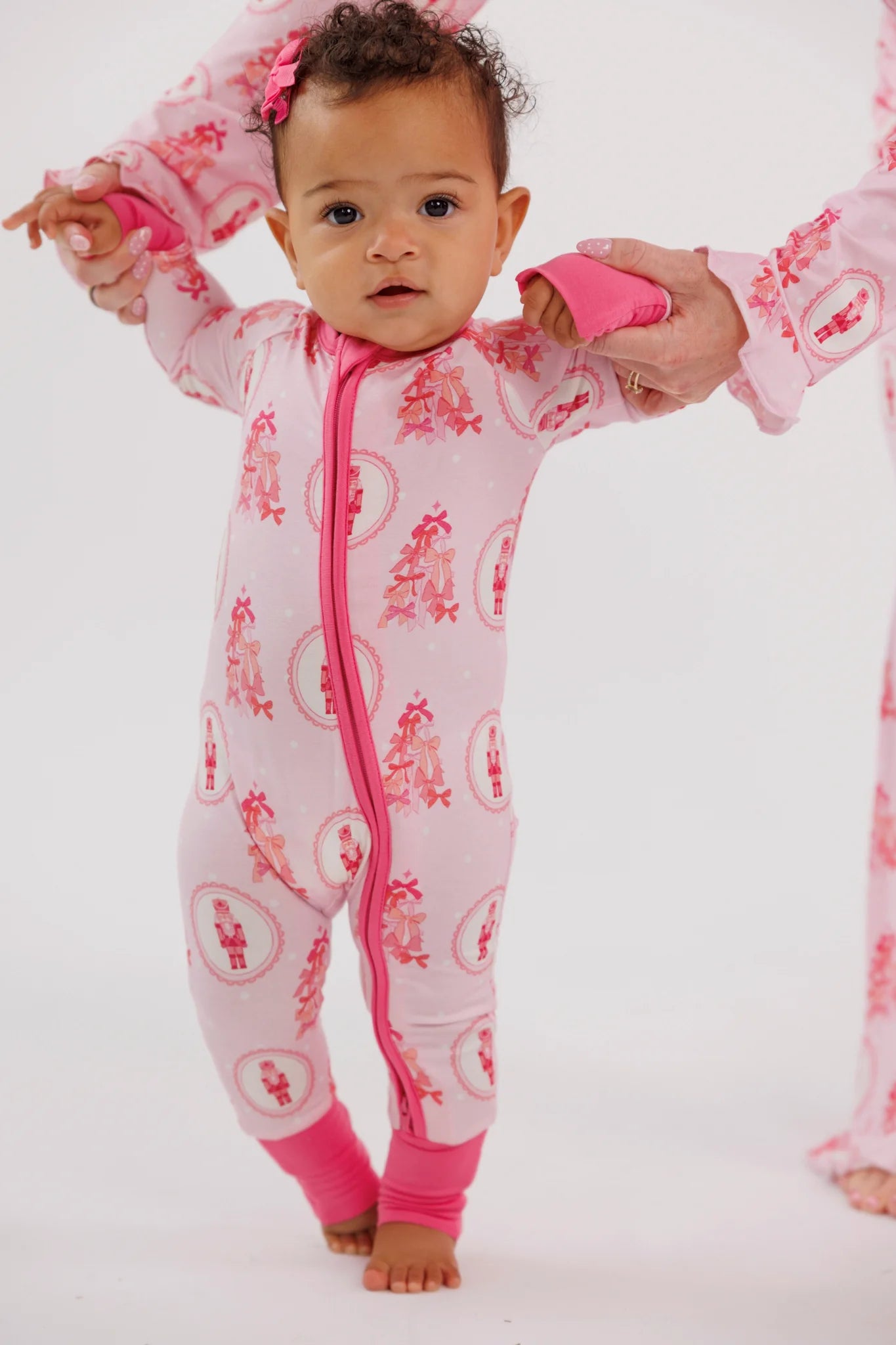 IN MY JAMMERS Wrapped in Bows Zipper Romper
