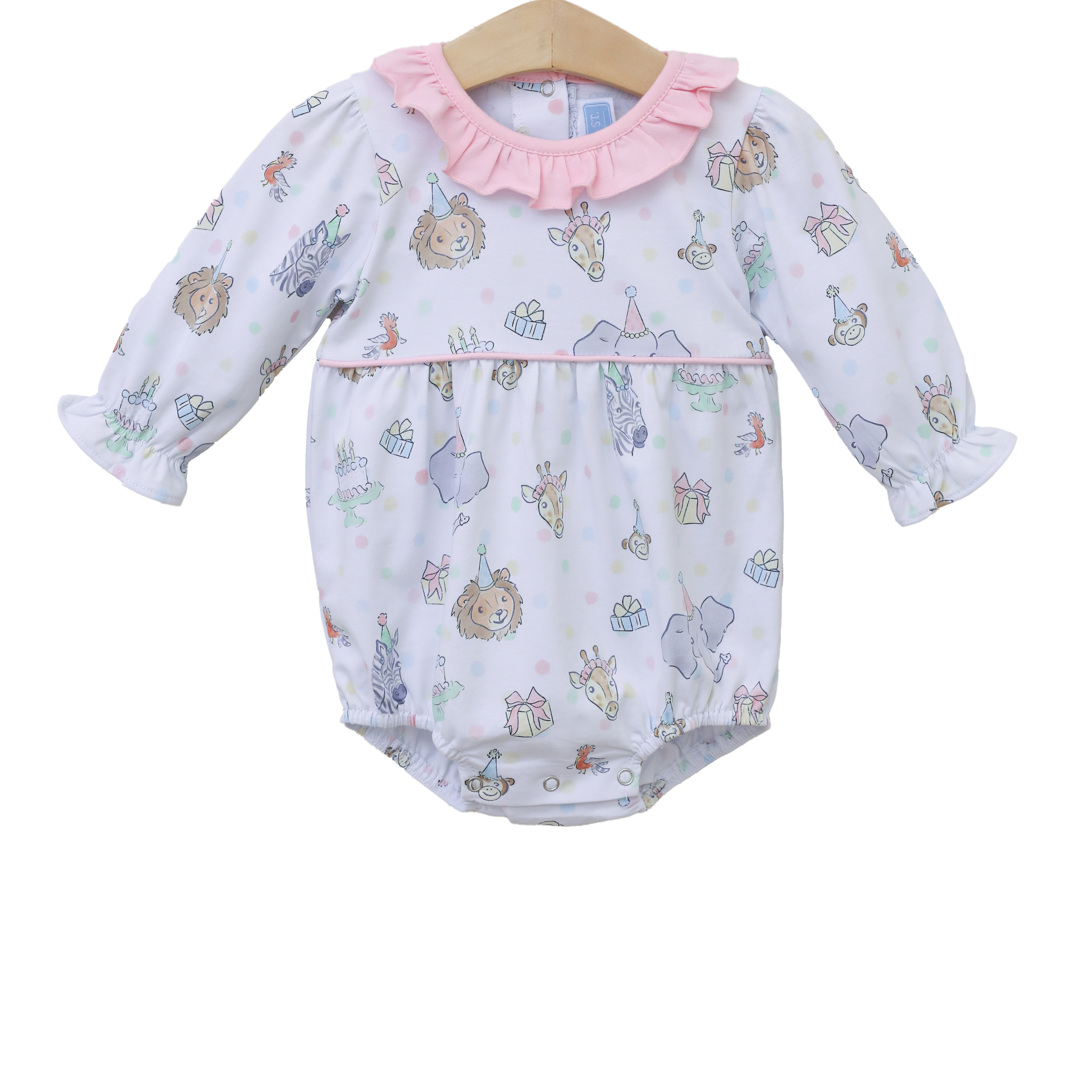 trotter street Party Animals LS Ruffle Bubble