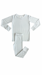 in my jammers Blue Stripe Two Piece Set