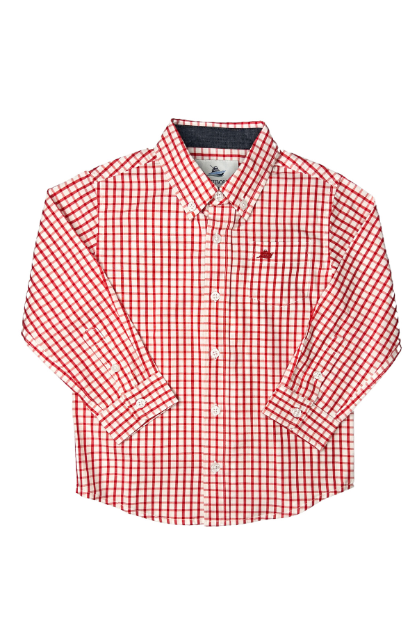 southbound Red Long Sleeve Dress Shirt