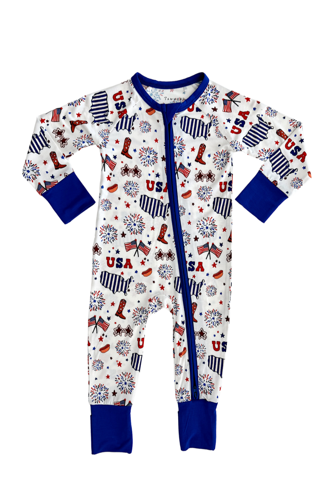 in my jammers USA Zipper Romper