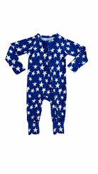 in my jammers Navy Stars Zipper Romper
