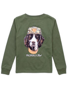 PROPERLY TIED Boys Man's Best Friend LS Olive 