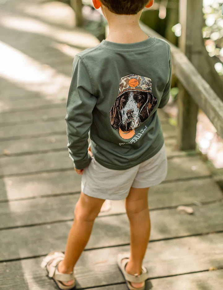 PROPERLY TIED Boys Man's Best Friend LS Olive 