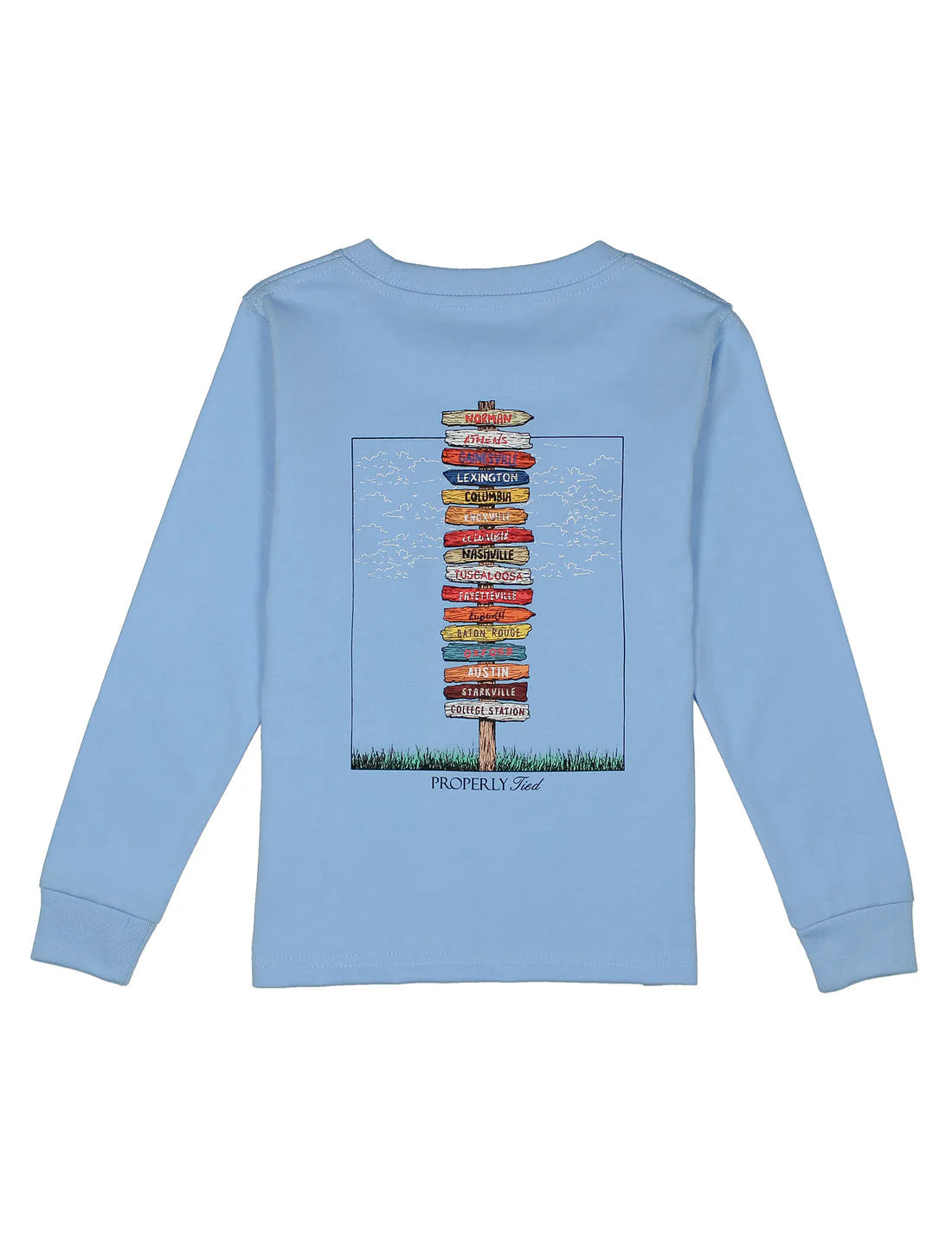 PROPERLY TIED Boys Southeastern Showdown LS Light Blue