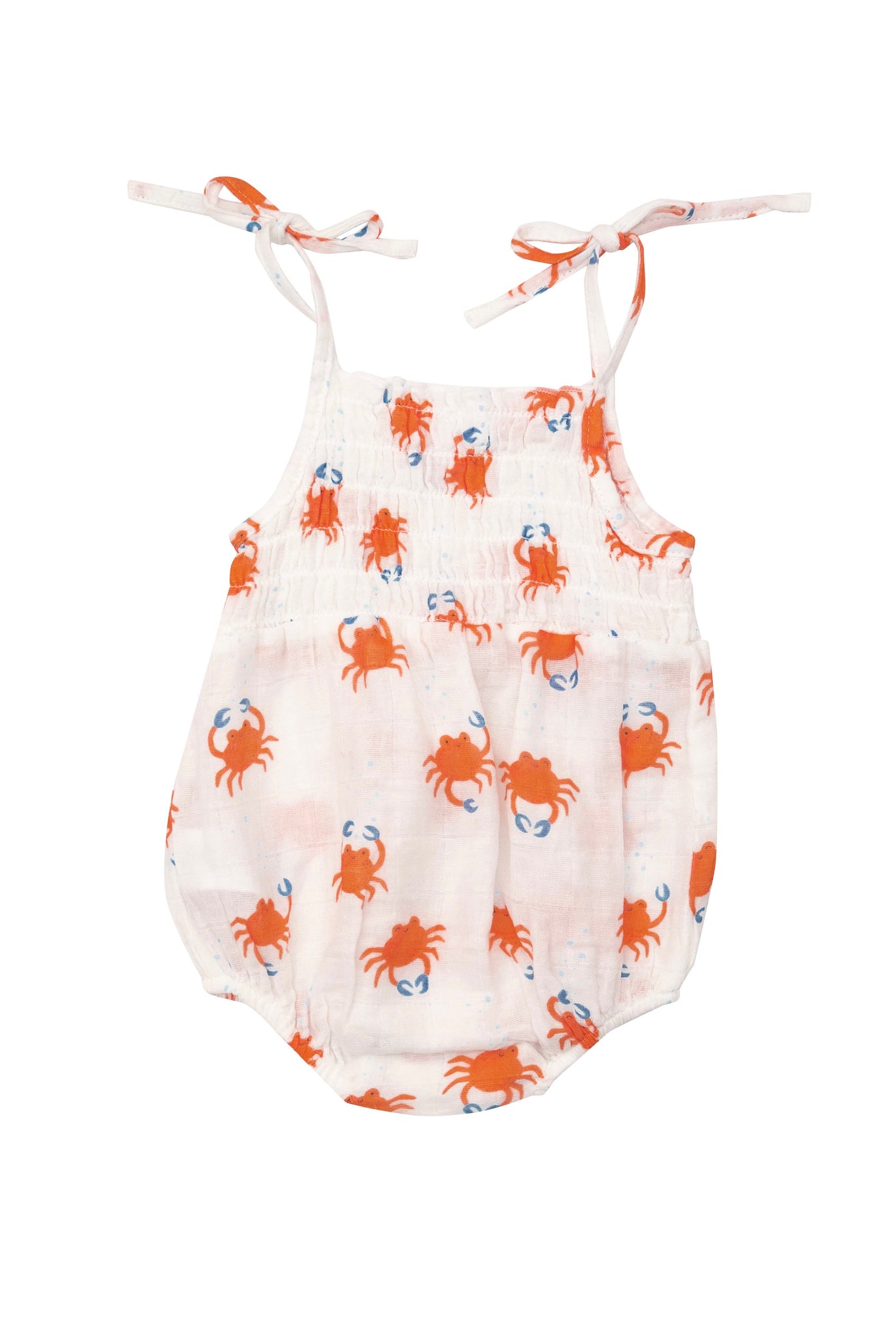 ANGEL DEAR CRABBY CUTIE TIE STRAP SMOCKED BUBBLE