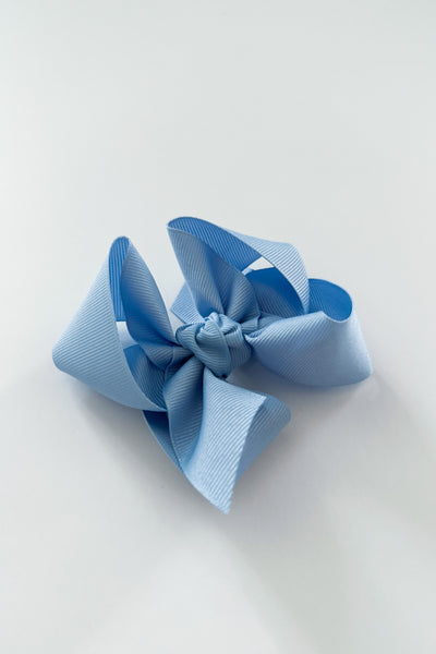 Large Alligator Clip Bow | Millenium Blue