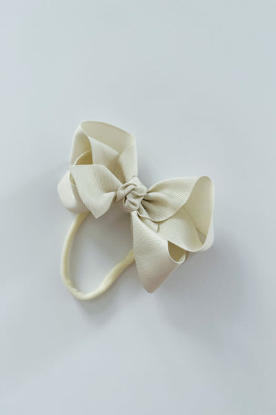 beyond creations antique white large bow headband