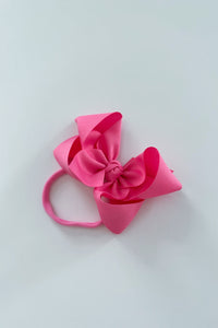 beyond creations hot pink large bow headband