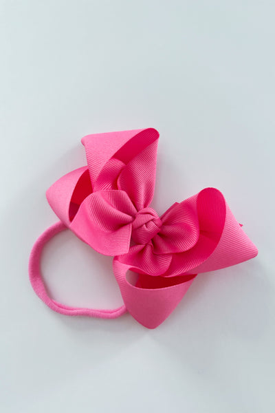 Large Bow Headband | Hot Pink