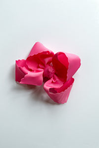 Large Scalloped Bow Clip | Hot Pink